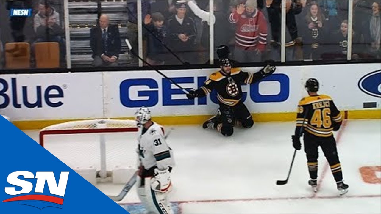 Jake DeBrusk On Backhand Finishes Off Bruins Tic-Tac-Toe Passing