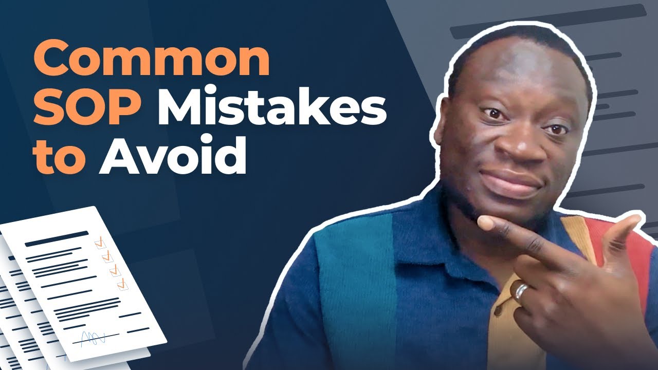 Students should AVOID these MISTAKES in their SOP | DR. BABAJIDE OJO