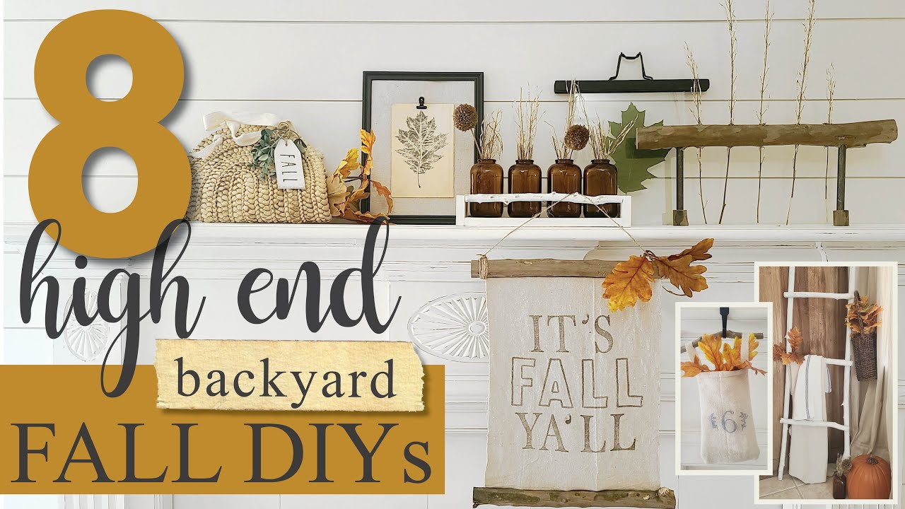 8 AMAZING Fall Backyard DIYs • High End • Cheap Home Decor