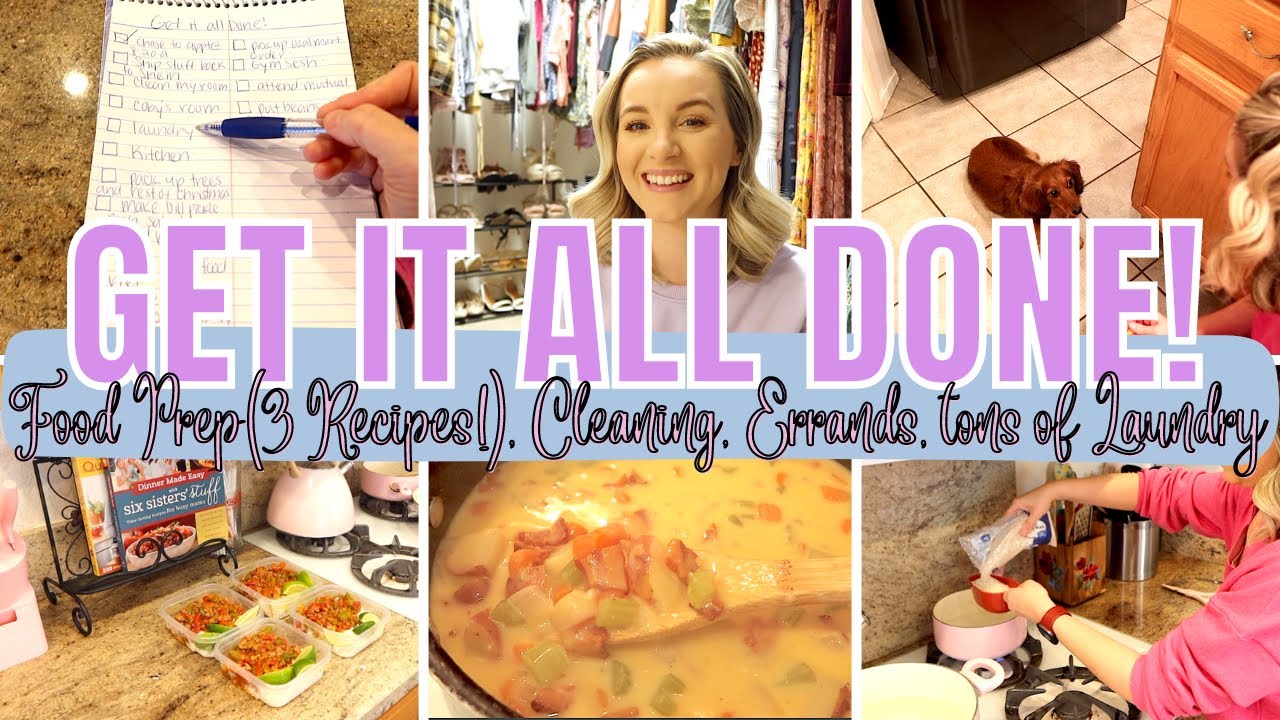*NEW GET IT ALL DONE! | CLEAN WITH ME | SPEED CLEANING | FOOD PREP | HOMEMAKING MOTIVATION | SAHM
