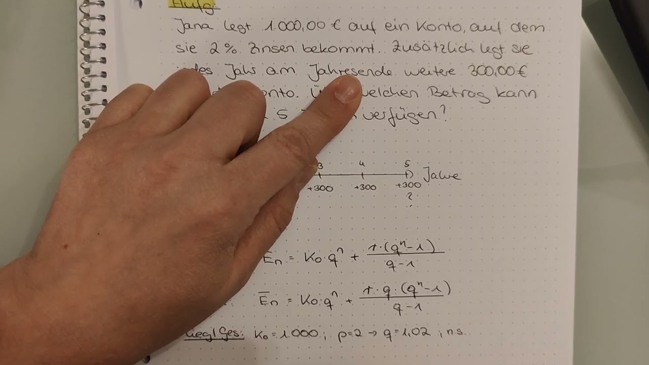 Finanzmathematik - Kapitalaufbau nachschüssig