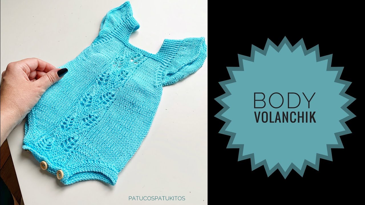 Tejemos body Volanchik para bebé. Body verano bebe mangas con volantes