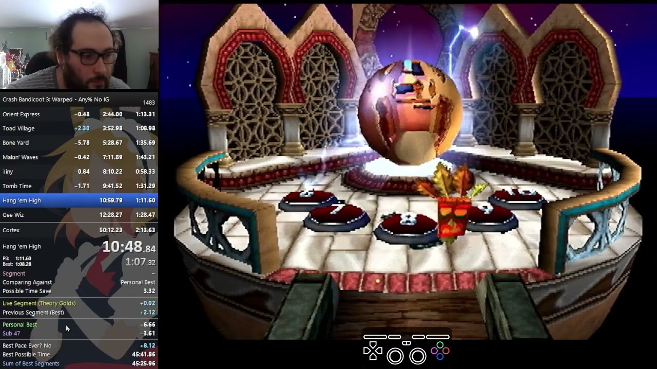 Crash Bandicoot: Warped - Any% No IG Speedrun: 48:23