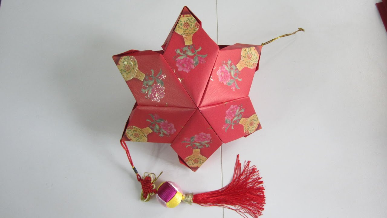 CNY TUTORIAL NO. 21 - 12-Unit Red Packet (Hongbao) Star Lantern