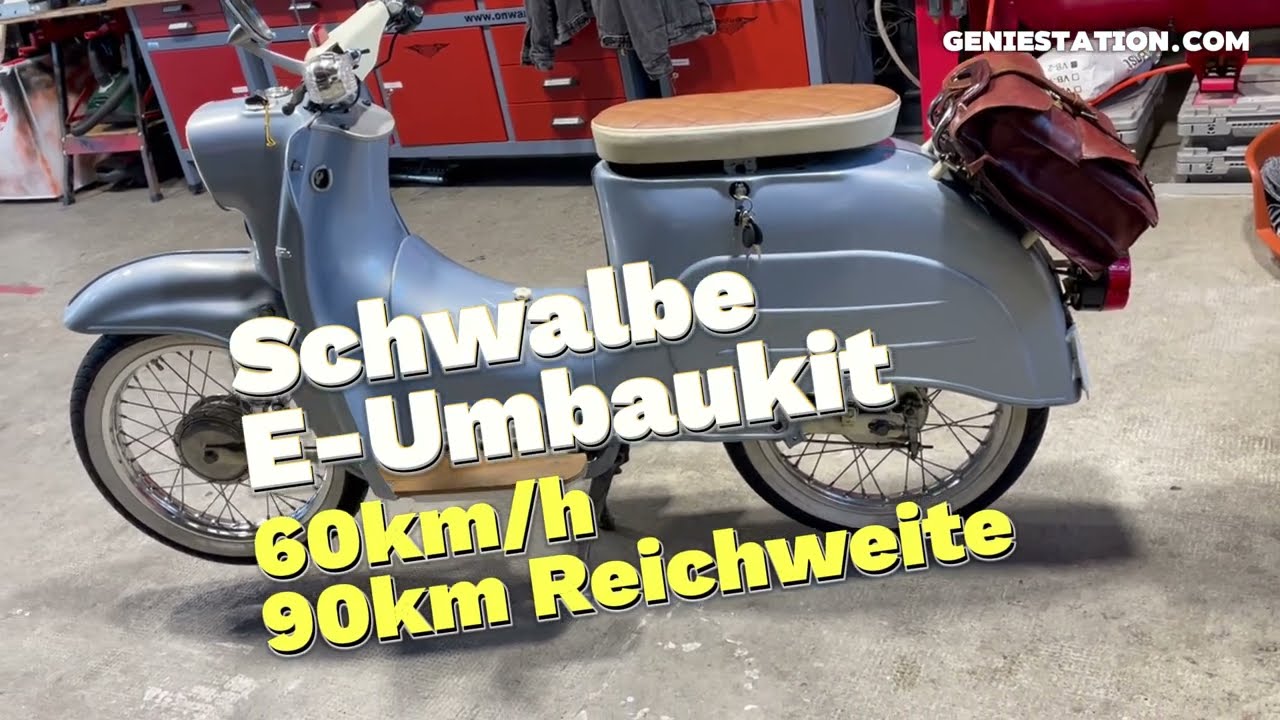 Geniestation Elektro-Umbaukit für die Simson Schwalbe mit 90km Reichweite & 60km/h