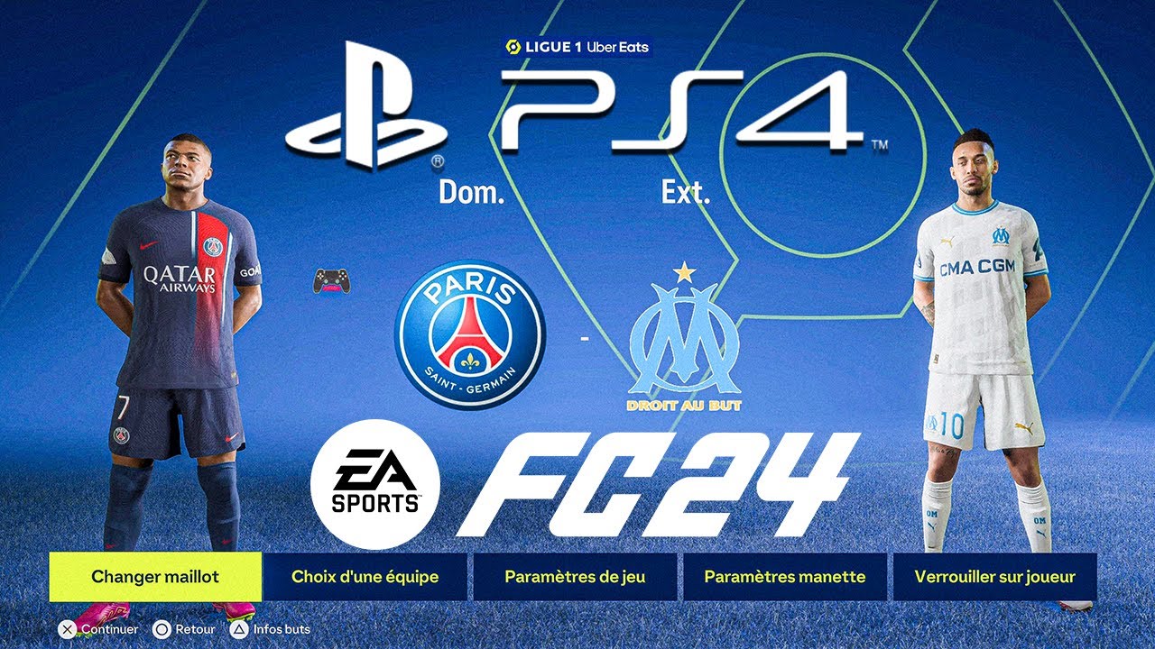 PSG vs OM FC 24 PS4 Gameplay Career Mode 4K HDR