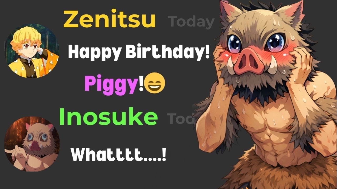 “If Everyone Celebrates Inosuke’s Birthday🥳 | Demon Slayer”