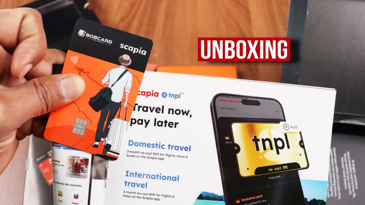 Scapia bob credit card unboxing | Scapia bank of baroda credit card benefits #travelcreditcard