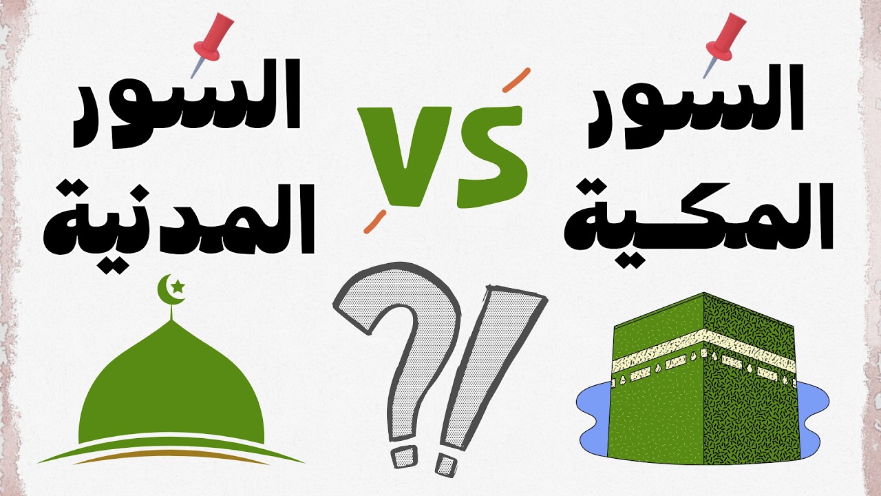 الفرق بين السور المكية والمدنية في دقائق ⏱️