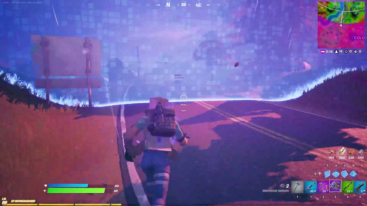 Fortnite Chapter 2 Season 6 - Shockwave Grenade yourself while in the storm