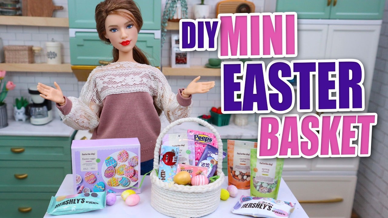 DIY Miniature Easter Basket - DIY miniature Easter Candy and Treats - DIY Mini Brands