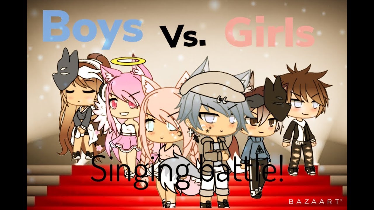 Boys vs. Girls singing battle 🎤 |Gacha Life|