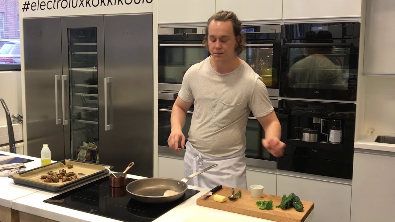 Kuhan paisto ja annoksen kasaaminen