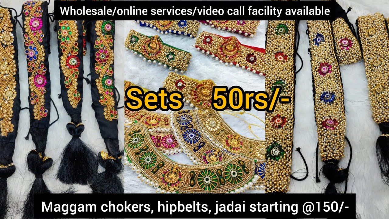 Kamal Ribbon store|Maggam waist belts starts @150| Maggam jadalu| Maggam neck pieces