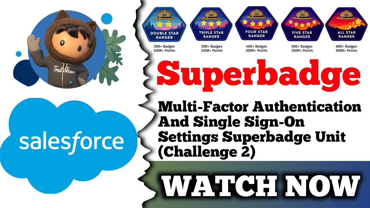 Multi-Factor Authentication and Single Sign-On Settings Superbadge Unit | Salesforce | Challenge 3