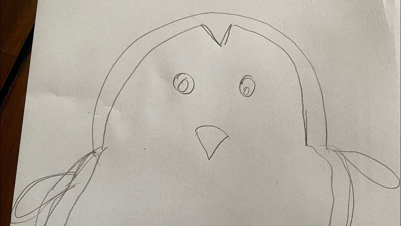 ￼ How to draw a the cartoon penguin ￼