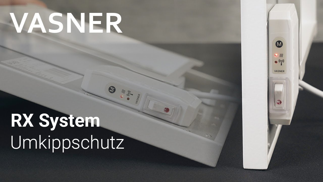 VASNER RX Serie | Aktivierung / Deaktivierung des digitalen Umkippschutzes | Funk Infrarotheizung