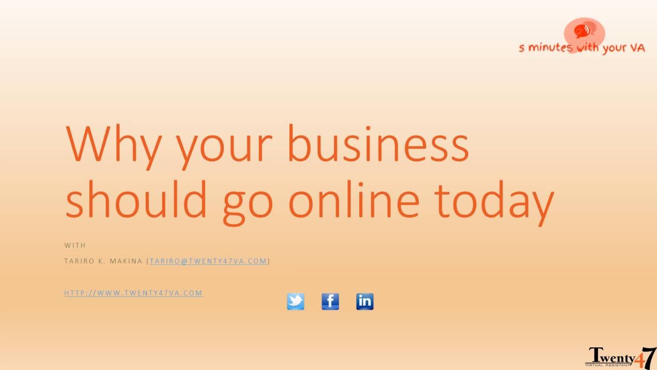 5MWYVA - Why your business should go online today