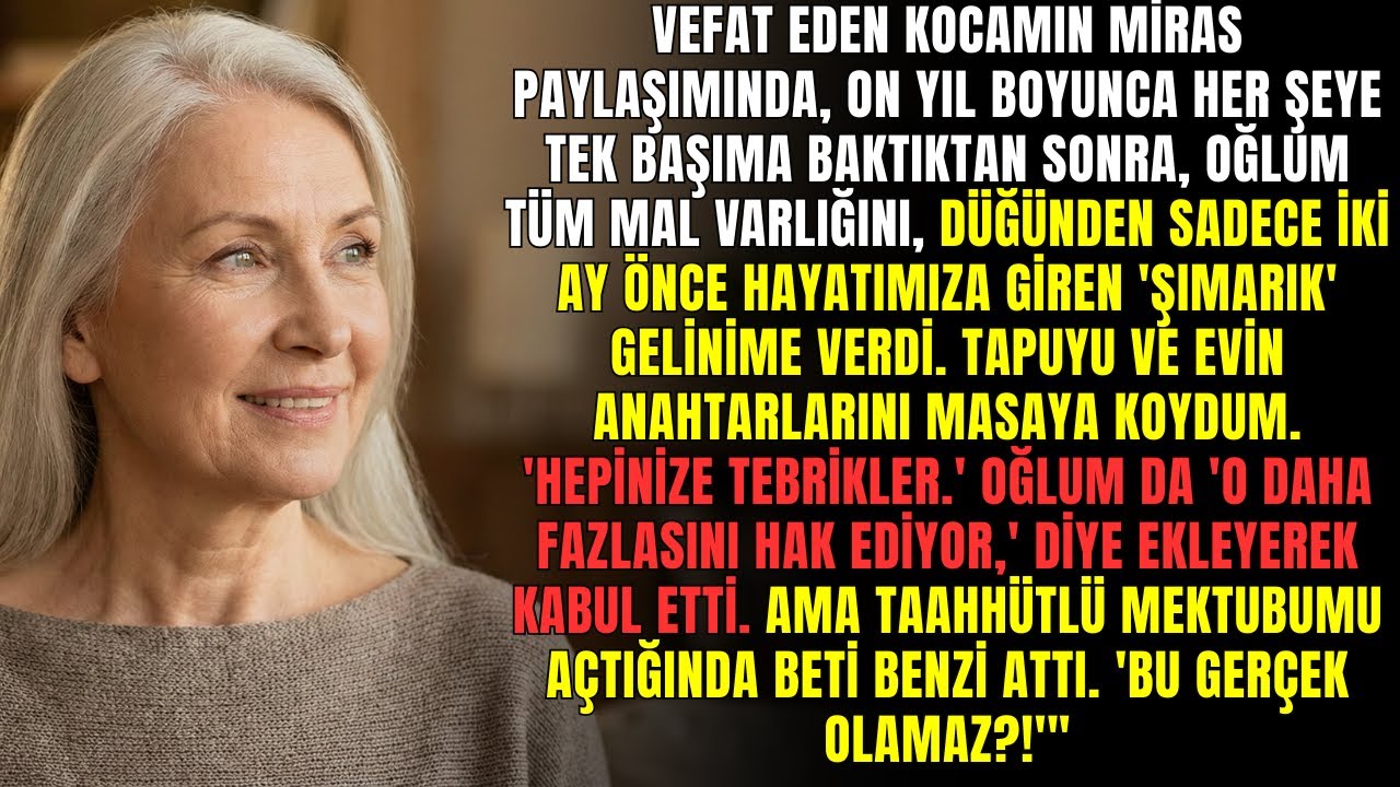 Miras Dağıtımında Oğlum Her Şeyi Gelinime Verdi  Anahtarları masanın üzerine koydum  Y