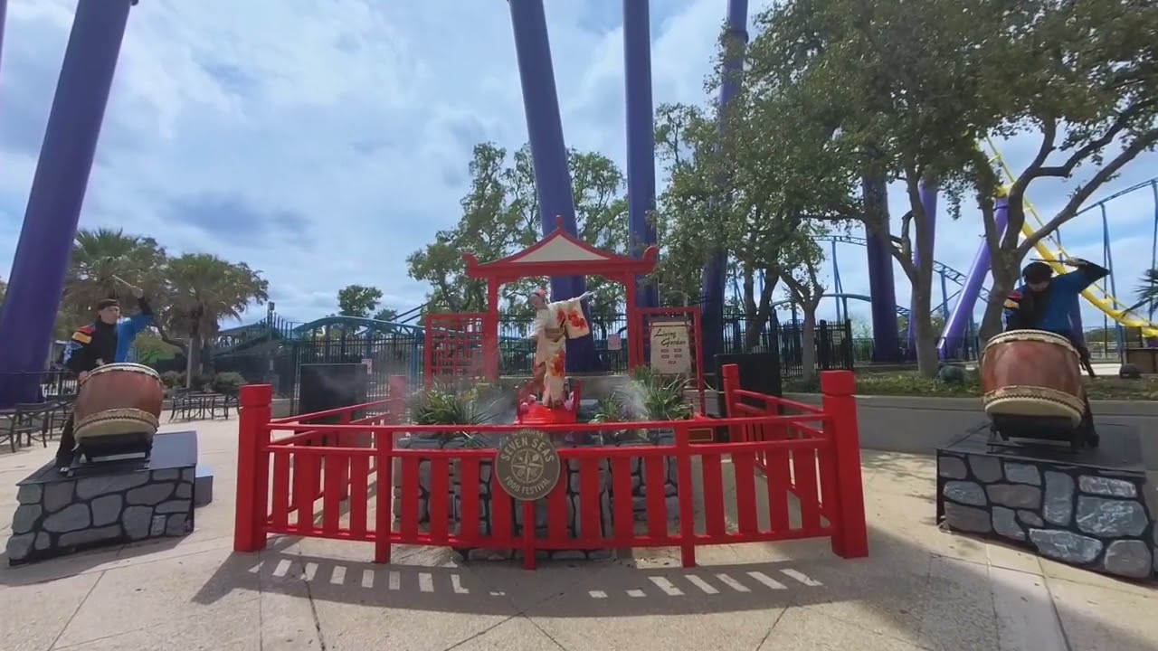 Seven Seas Food and Wine Festival at SeaWorld San Antonio 2025 opening day Living Garden at Japan