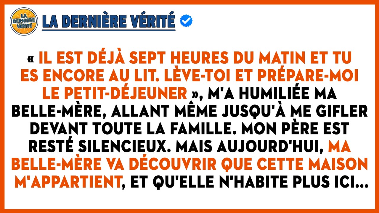 « Il Est Déjà Sept Heures Du Matin Et Tu Es Encore Au Lit. Lève-toi Et Prépare-moi Le...