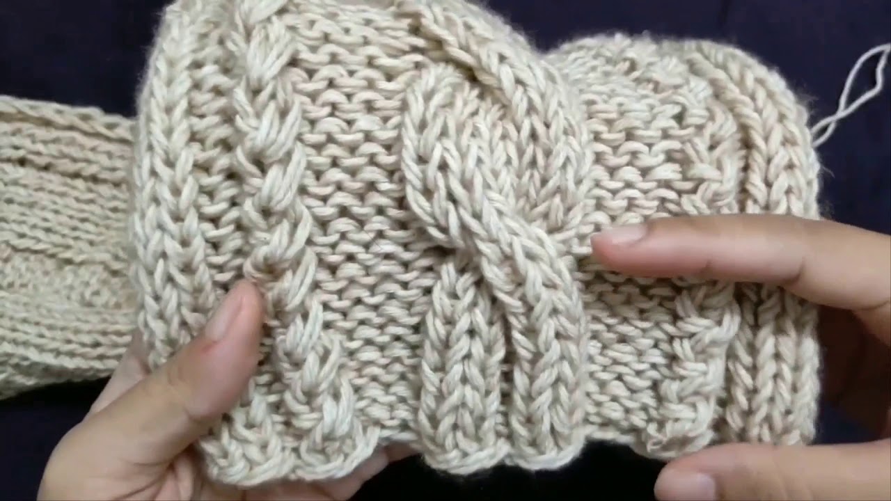 How to knit a cable scarf / scarf pattern - đan khăn vặn thừng