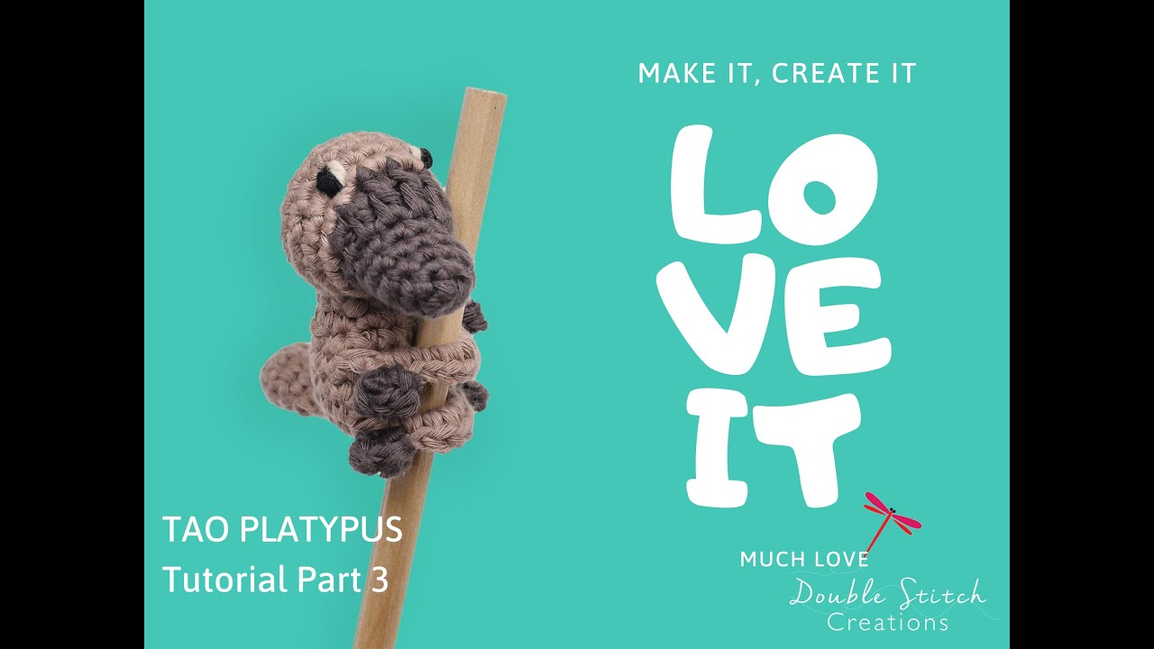 Tao Platypus Pencil Topper Crochet Tutorial   Part 2
