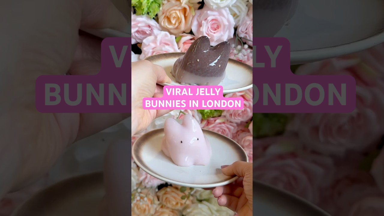 VIRAL JELLY BUNNIES-LONDON 🐰 Tokyo Bagel, Waterloo #dessert #viralshorts #viralfood #food #london