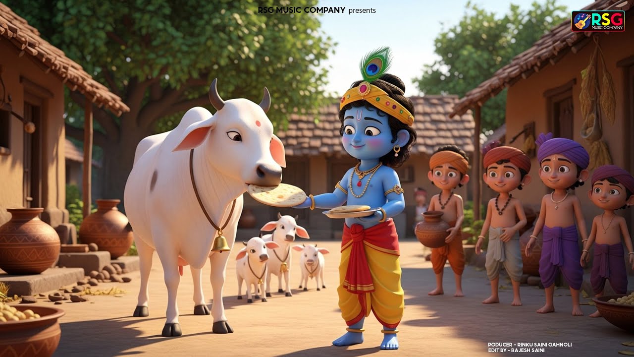छोटी छोटी गैया - Choti Choti Gaiya Chote Chote Gwal | Krishna Bal Leela | Little Krishna Song