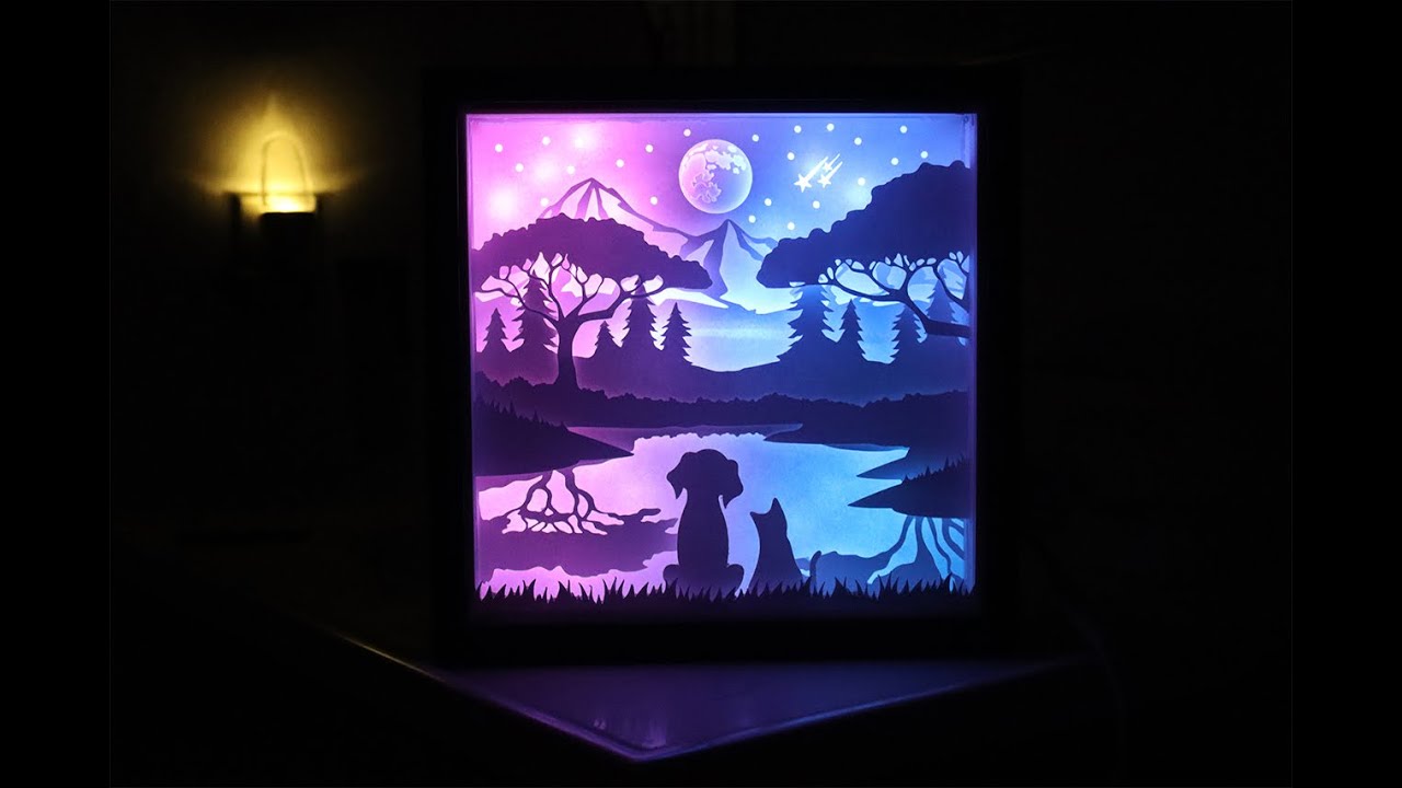 How to Make a Paper-cut Light Box - DIY Light Box- Cricut Explore Air 2 Cutting Machine