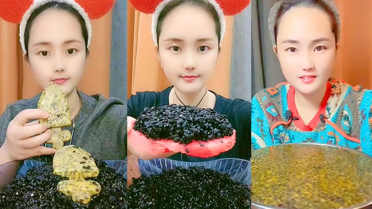 Chinese Passion Fruit Grain Mix ASMR Eating Show #57