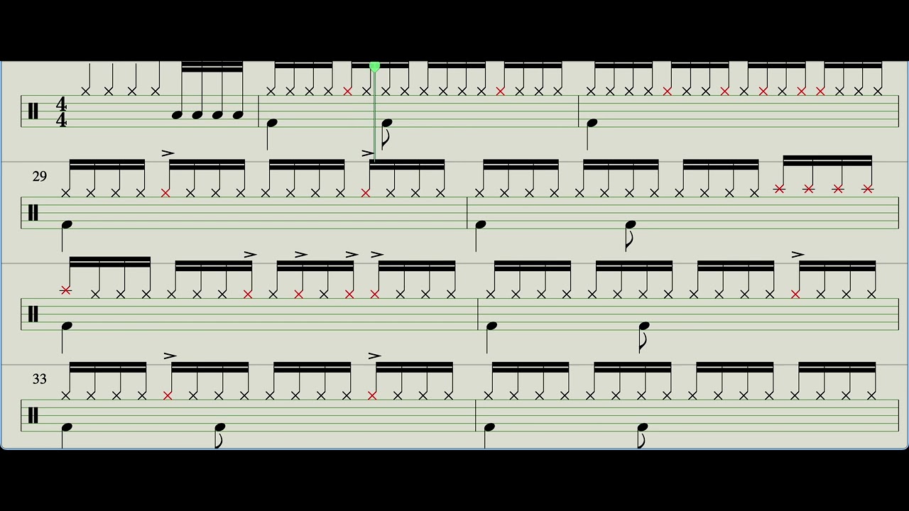 INFINITY CASTLE THEME - DEMON SLAYER - DRUM SCORE / DRUM SHEET MUSIC [HARD MODE] 100% ACCURATE