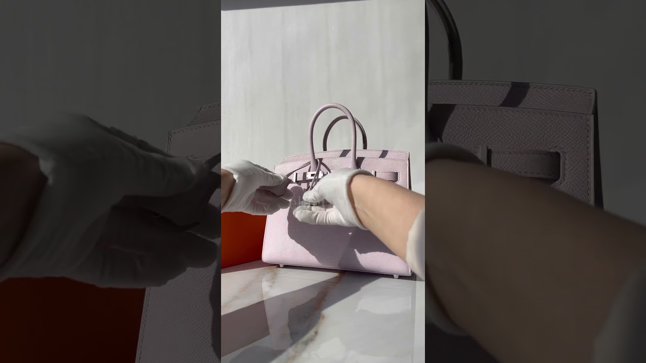 Unboxing Hermes Birkin 25 Epsom Sellier in Pale Mauve #hermesunboxing #birkinbag