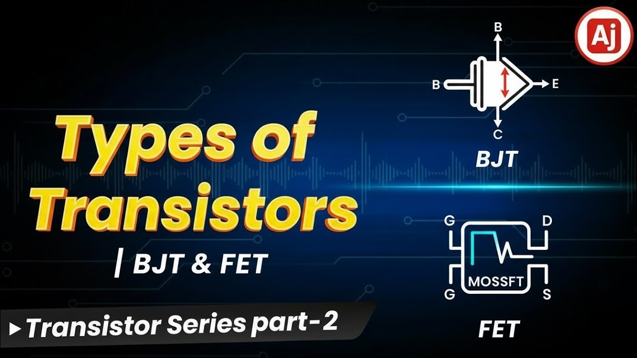 Types of Transistors Explained | BJT vs FET | (Part-2)#ElectronicsInHindi#TransistorBasics