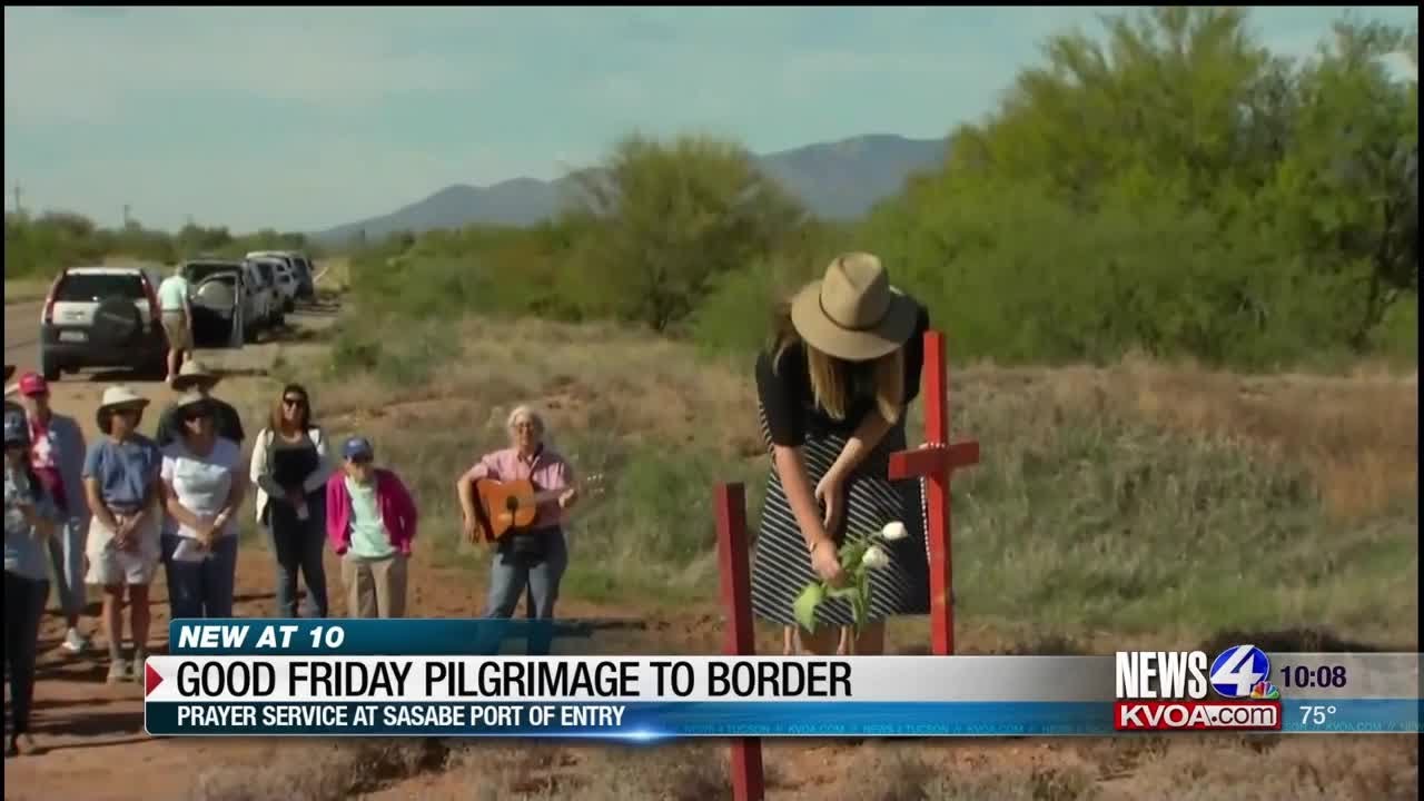 Good Friday pilgrimage to border