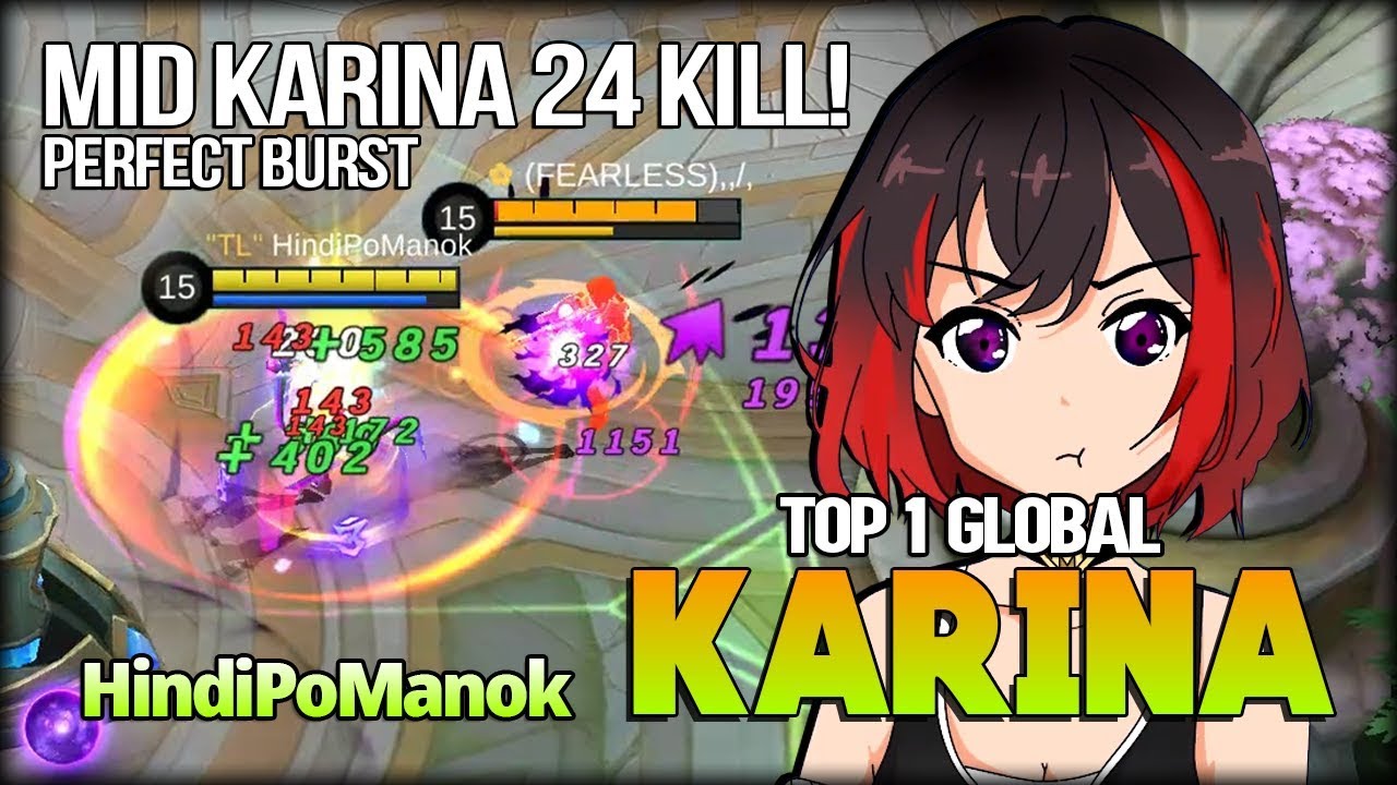 Forgotten Assassins Mid Lane? Give Me a Target! HindiPoManok Top 1 Global Karina - Mobile Legends