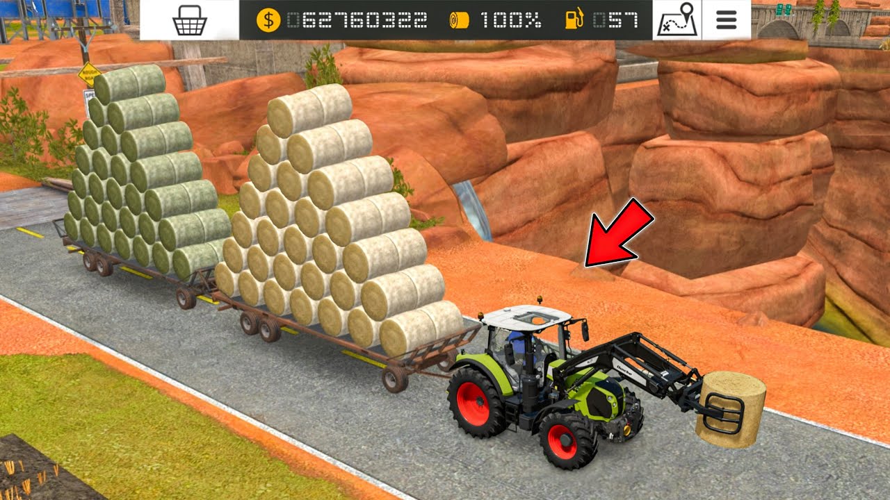 Погрузка тюков на прицеп с новым трактором в FS18 | Многопользовательский игровой процесс FS18 | ...