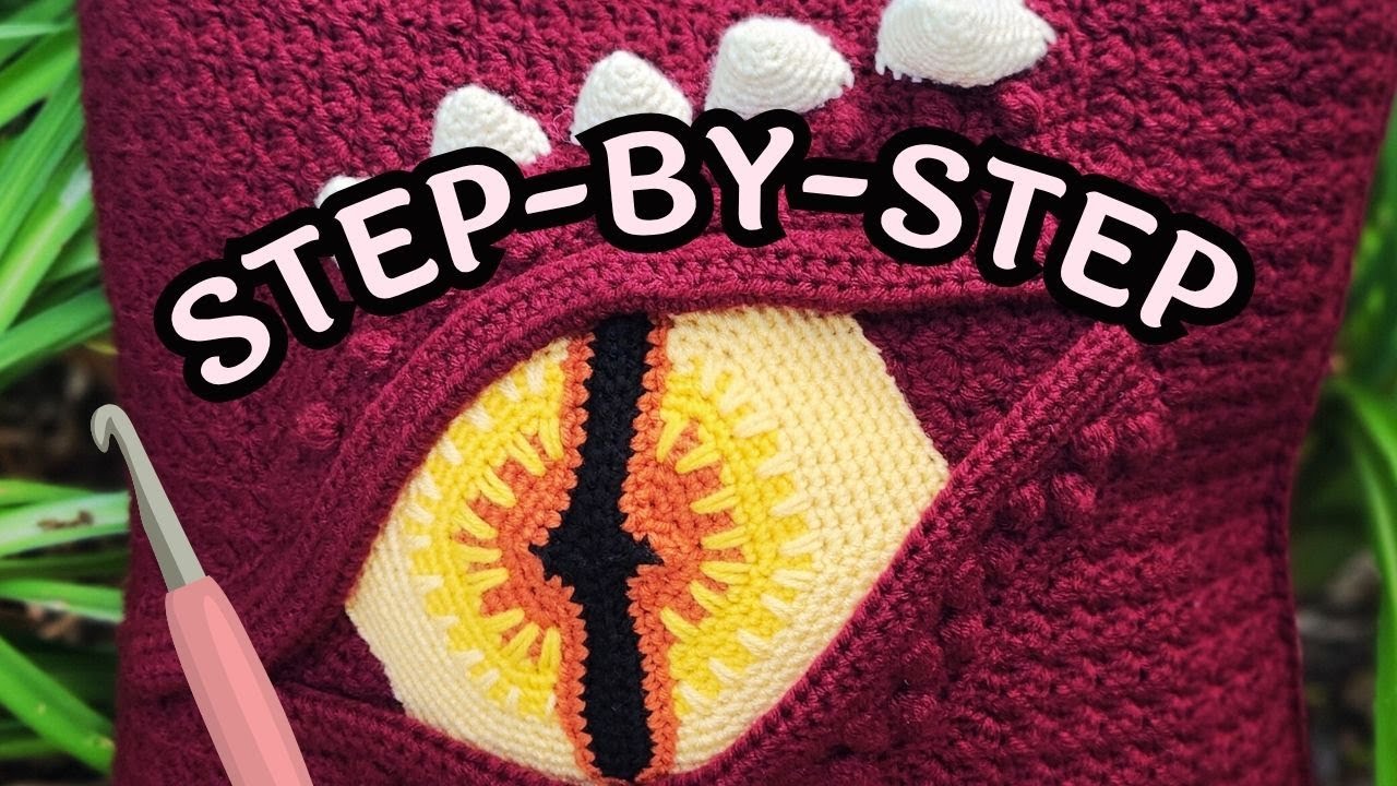 STEP-BY-STEP Crochet A Dragon Eye Pillow!
