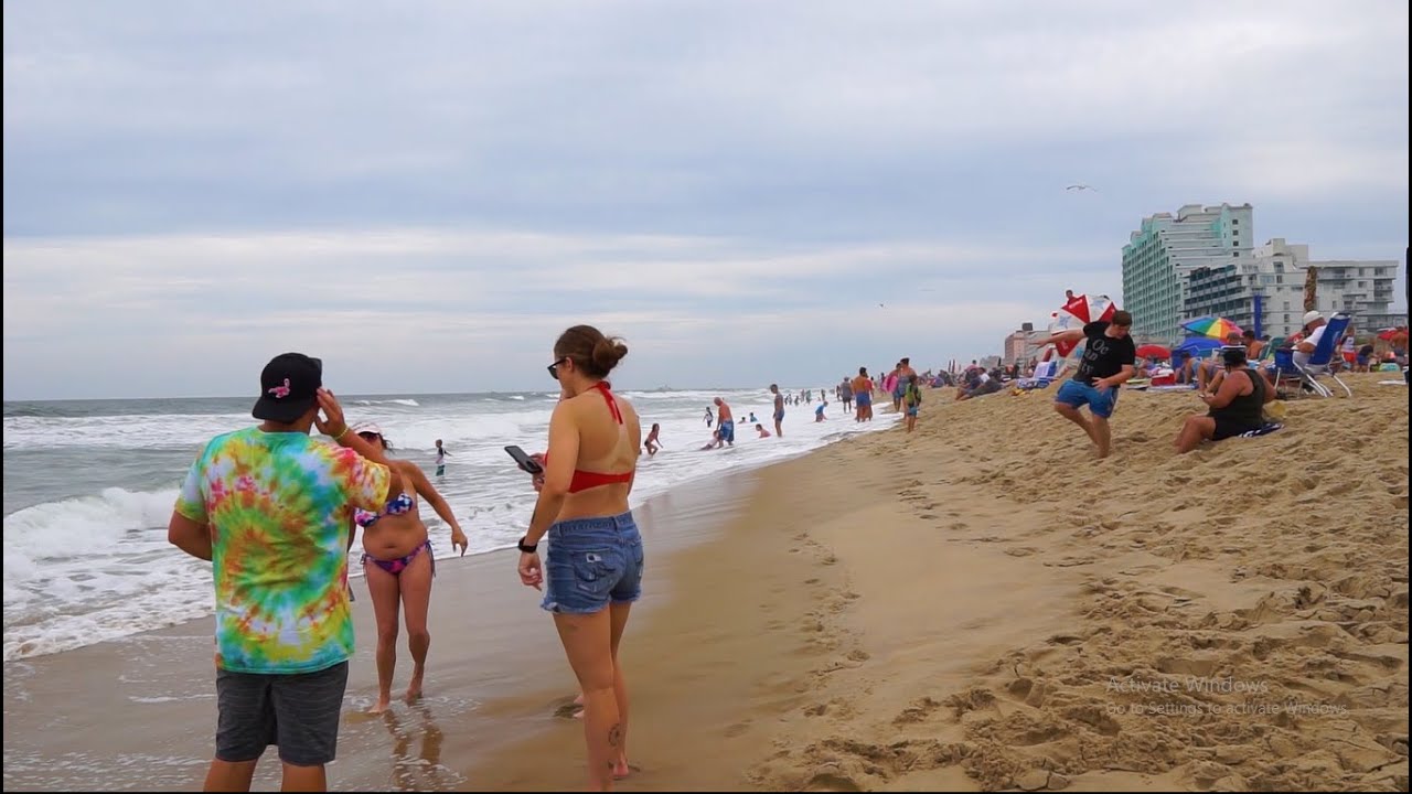 OCEAN CITY BEACH Walking Tour, Ocean City, Maryland【HD】🇺🇸