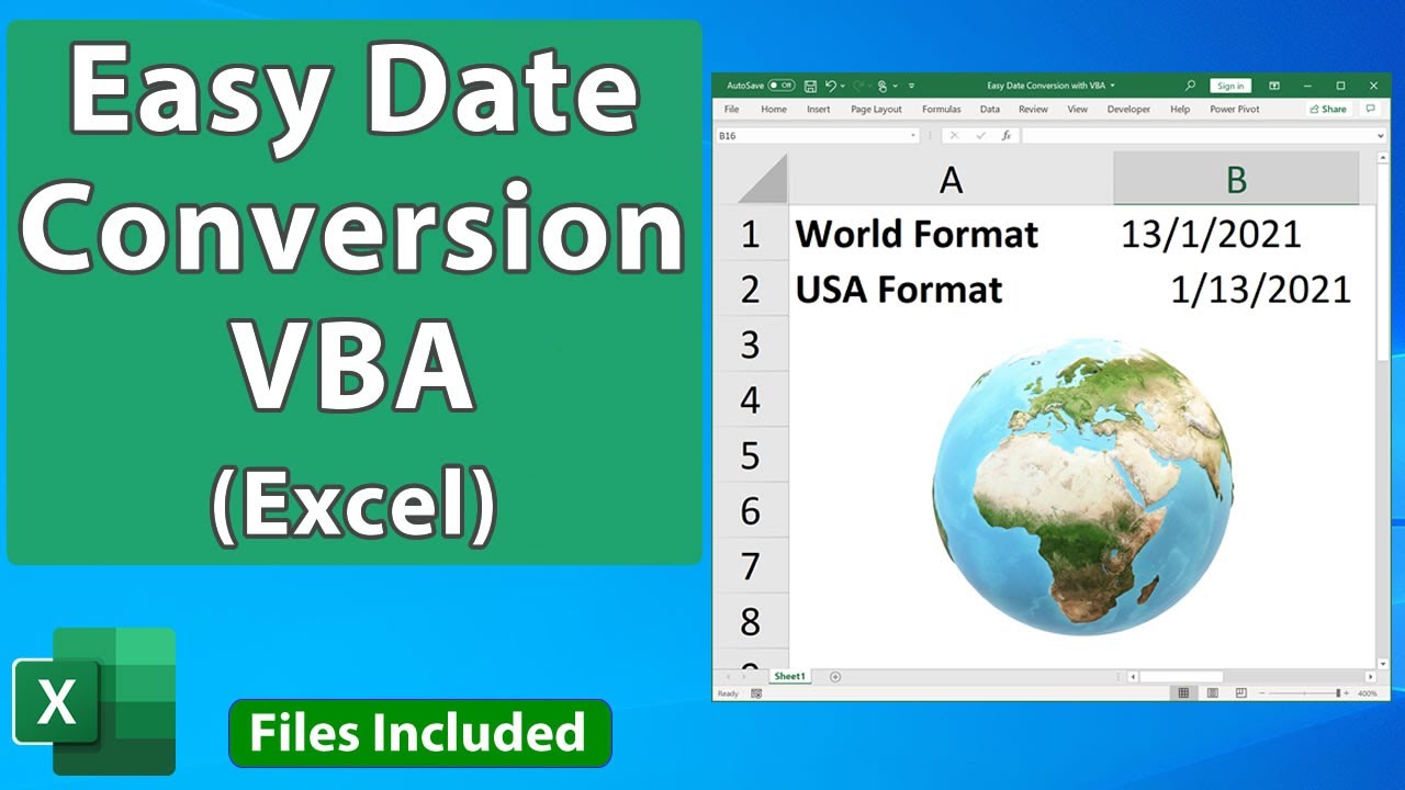 Easy Date Conversion with VBA - Excel VBA Quickie 6