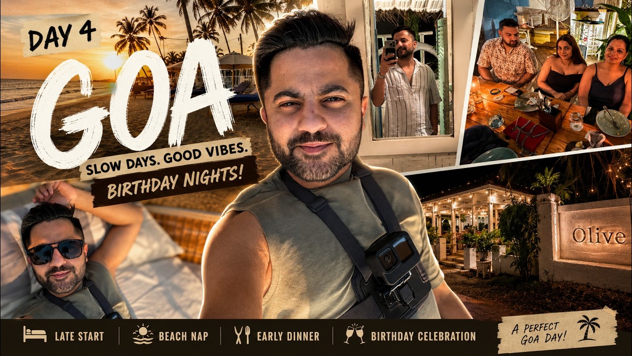 GOA VLOG #4 | Beach Naps, Slow Mornings & The Perfect Goa Night 🌴✨