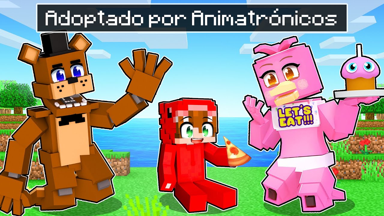 Adoptado por Animatrónicos de FIVE NIGHTS AT FREDDYS en Minecraft!