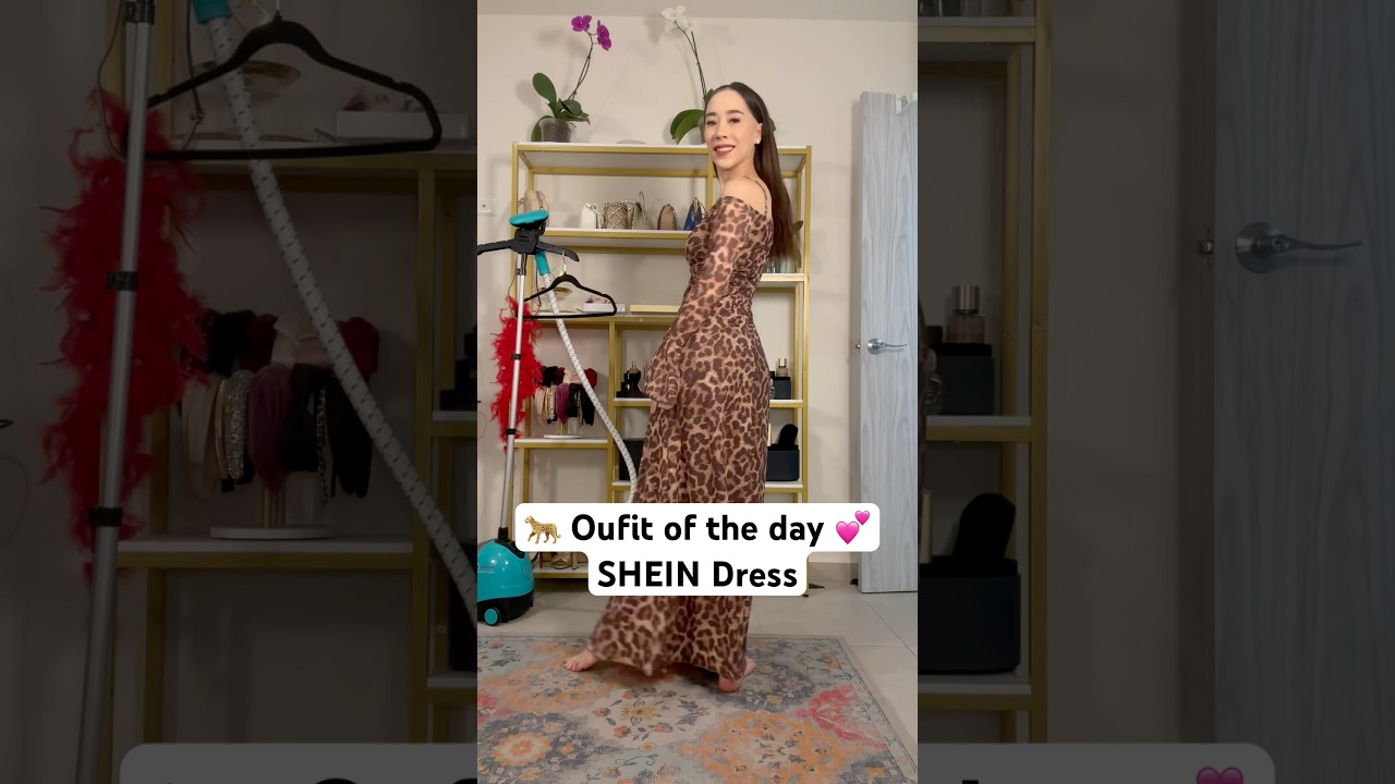 Leopard Print dress 🐆 SHEIN Outfit of the day ✨