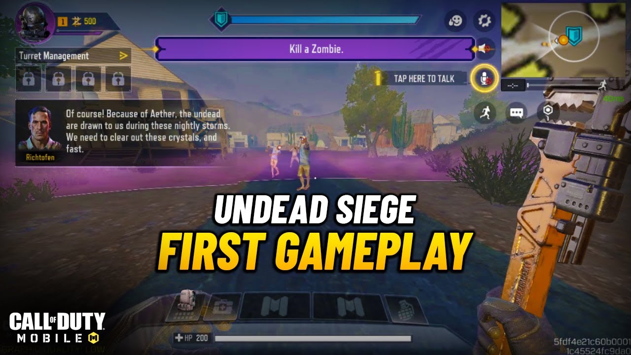 Undead Siege First Gameplay Look Codm | Cod Mobile Season 6 Zombies Mode Gameplay