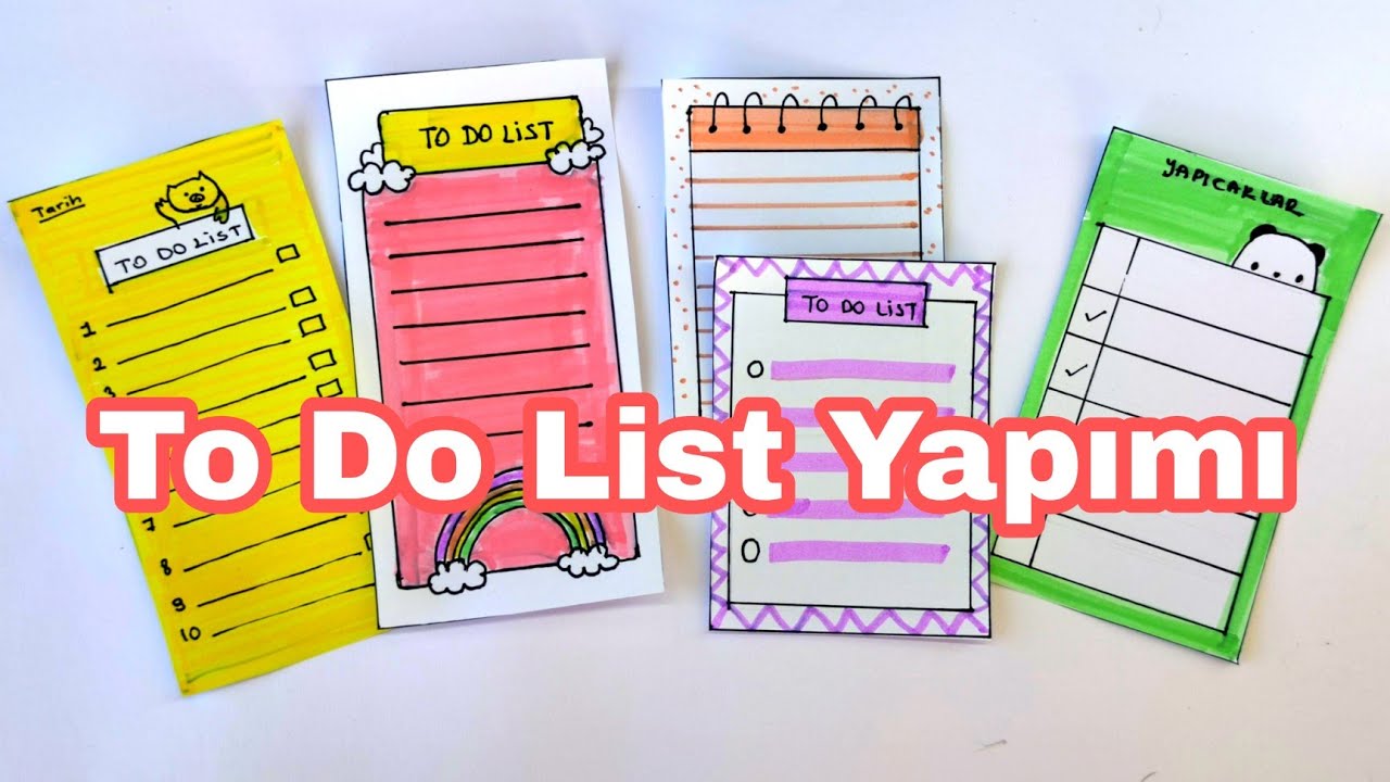 5 Renk 🎉 To do list yapımı ( Yapılacaklar listesi )