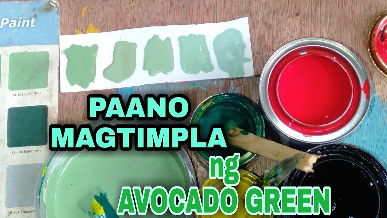 paano timplahin ang avocado green sa latex na pintura/how to mix avocado green in latex paint