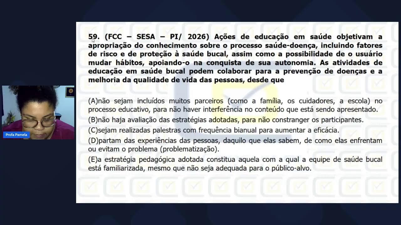 Correção da Prova de SESA-PI Banca FCC 2026 (parte específica)