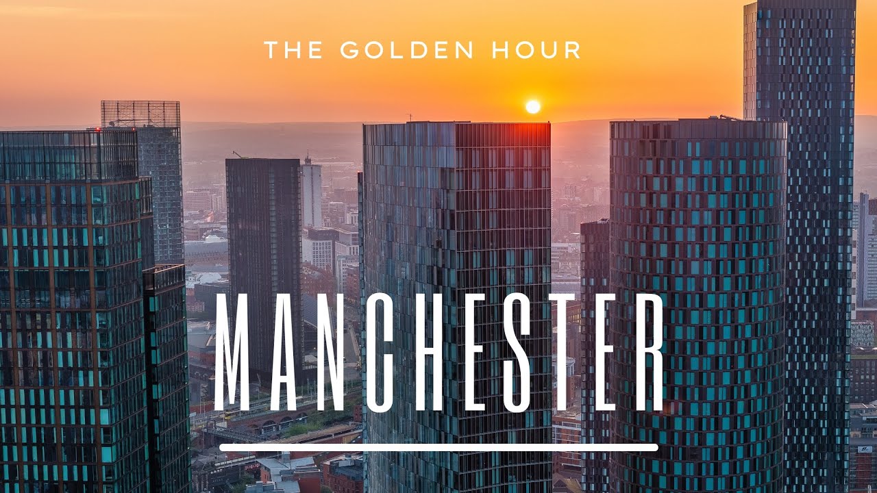 Manchester - The Golden Hour! Cinematic 4k Video #manchester #drone