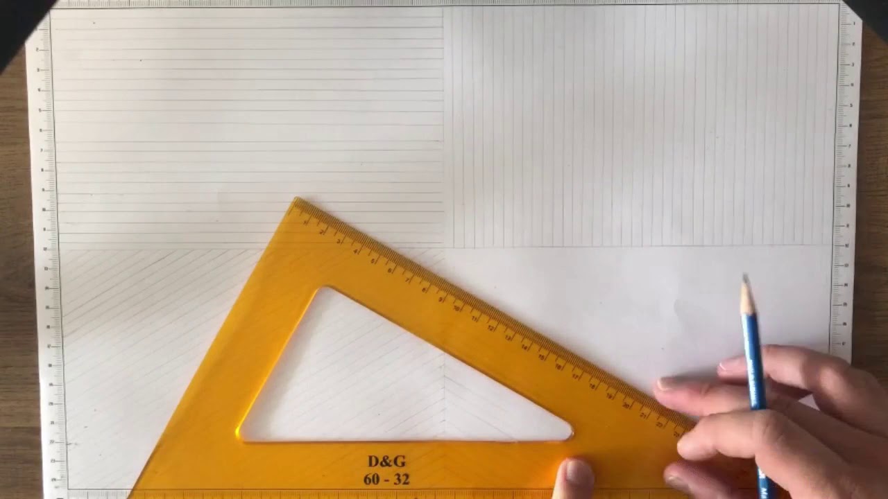 Taller de dibujo - Lineas oblicuas 30° / Izquierda