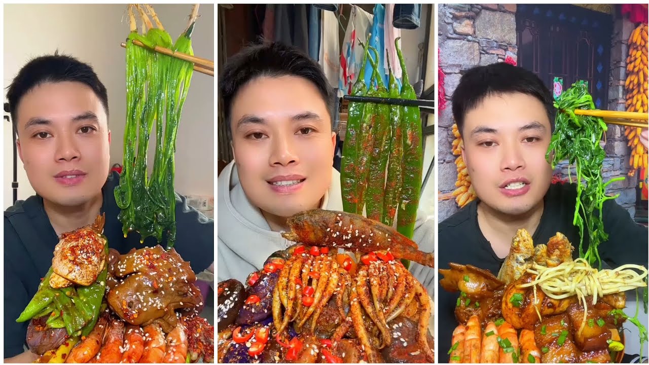 Yummy #253 Eat Meat 😋🔥, chicken 🍗 🍗, Shrimp 🦐🦐.. #mukbang  #eatingshow #yummyfood 